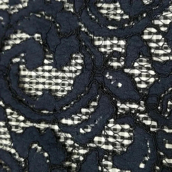 {Carven} Floral Lace Gingham Skirt - Size 10 - Picture 7 of 16